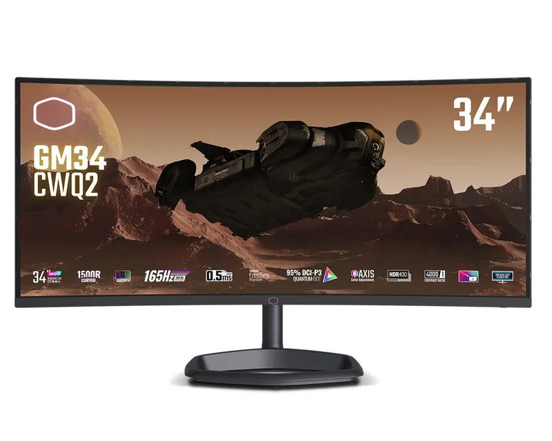 COOLER MASTER 34 INČA GM34-CWQ2 UWQHD 3440X1440 165 HZ USB-C 65W GAMING MONITOR (CMI-GM34-CWQ2-EK)