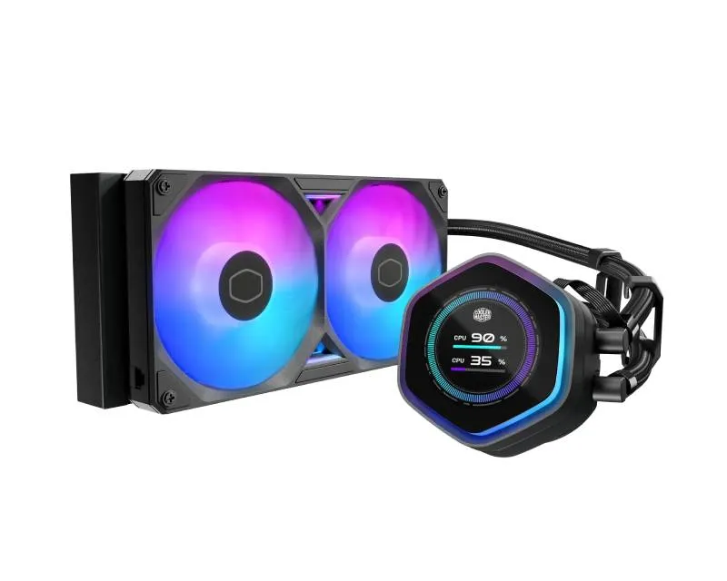COOLER MASTER MASTERLIQUID ML 240 ATMOS II LCD ARGB VODENO HLAĐENJE CRNO (MLX-D24M-A25SZ-L1)