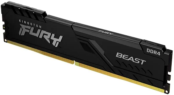 DDR4 32GB 3200MHZ [FURY BEAST], NON-ECC UDIMM, CL16 1.35V, 288-PIN 2RX8, W/HEATSINK