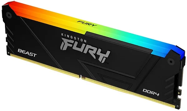 DDR4 8GB 3600MHZ [FURY BEAST RGB], NON-ECC UDIMM, CL17 1.35V, 288-PIN 1RX8, W/RGB HEATSINK, XMP