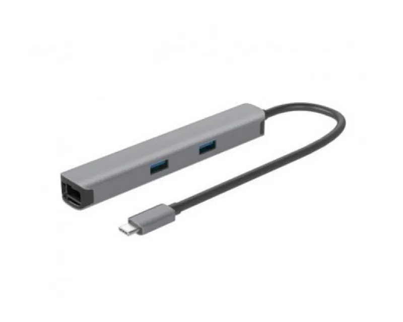 E-GREEN ADAPTER USB 3.1 TIP C (M) - HDMI + 2 X USB 3.0 + SD/TF+PD 100W + RJ45 (F)1000 MBPS (7 U 1)