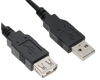E-GREEN KABL USB A - USB A M/F (PRODUŽNI) 5M CRNI