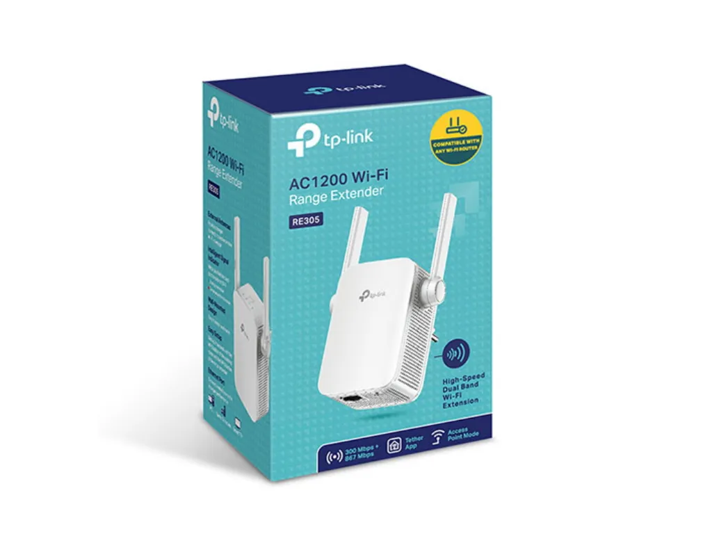 EKSTENDER DOMETA TP-LINK RE305 WI-FI/AC1200/867MBPS/300MPBS/2 EKSTERNE ANTENE
