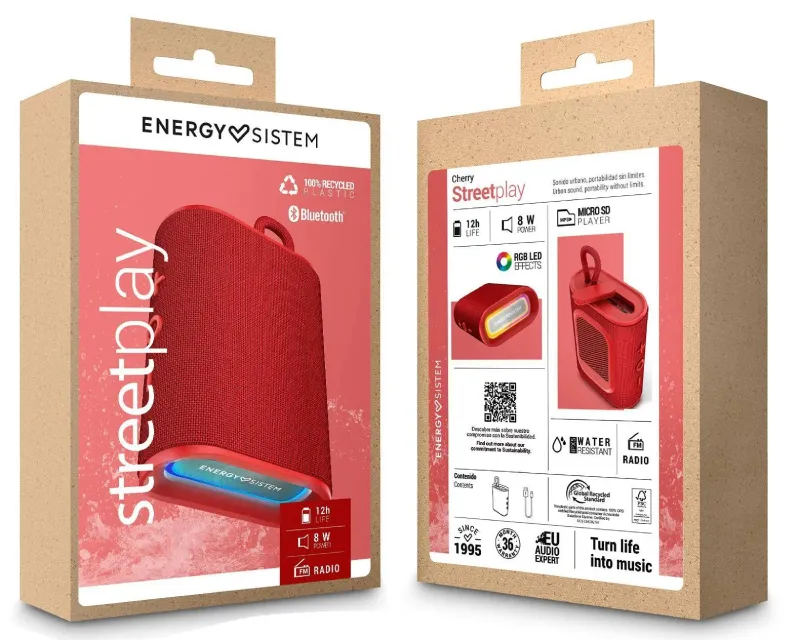 ENERGY SISTEM CHERRY STREETPLAY ZVUČNIK CRVENI (M45924)