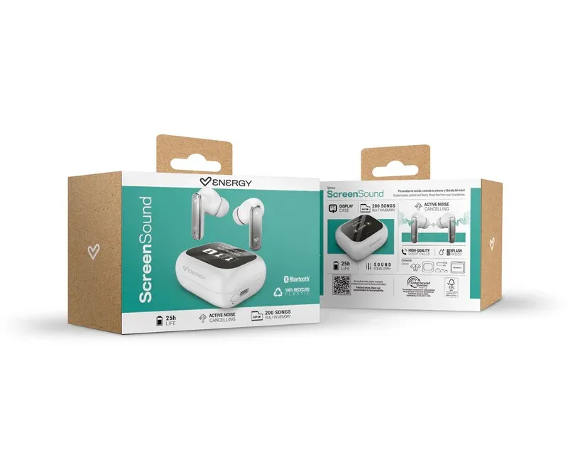 ENERGY SISTEM Snow ScreenSound True Wireless slušalice bele (M45988)