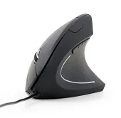 ERGONOMIC OPTICAL MOUSE 1200-3200 DPI, 6 BUTTONS, USB, BLACK, CABLE 1.35M