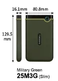 EXTERNAL HDD 1TB SLIM FORM FACTOR, M3G, USB 3.1, 2.5, ANTI-SHOCK SYSTEM, BACKUP SOFTWARE, 185G, MILI