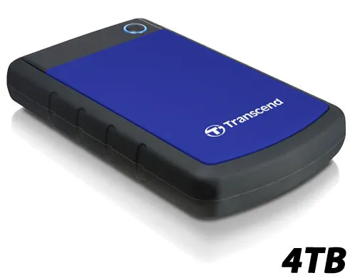 EXTERNAL HDD 4TB, H3B, USB3.0, 2.5", ANTI-SHOCK SYSTEM, BACKUP SOFTWARE, 308 GR, CRNA / PLAVA