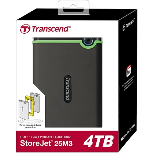 EXTERNAL HDD 4TB, STOREJET M3, USB 3.1 2.5", ANTI-SHOCK SYSTEM, BACKUP SOFTWARE, 294G, IRON GRAY