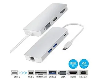 FAST ASIA ADAPTER-KONVERTOR TIP C NA VGA+HDMI+SD/MICRO SD+RJ 45+2XUSB3.0+TIP C
