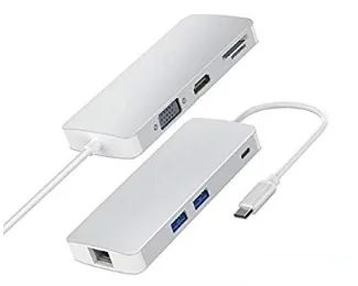 FAST ASIA ADAPTER-KONVERTOR TIP C NA VGA+HDMI+SD/MICRO SD+RJ 45+2XUSB3.0+TIP C