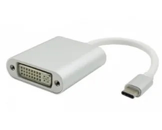 FAST ASIA ADAPTER - KONVERTOR USB 3.1 TIP C (M) - DVI (F) SREBRNI