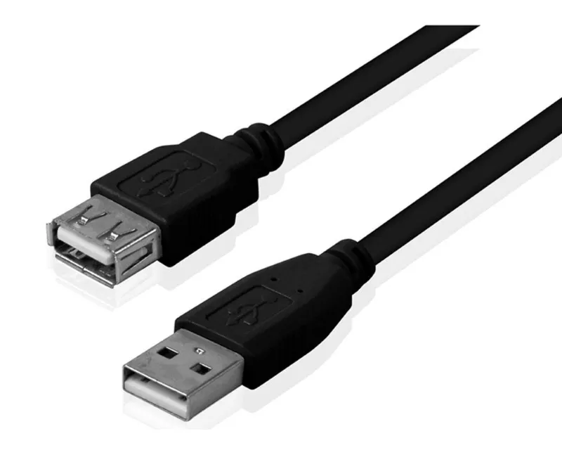 FAST ASIA KABL USB 2.0 A - USB A M/F (PRODUŽNI) 1.8M CRNI