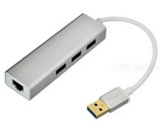 FAST ASIA USB 3.0 - HUB 3PORT + RJ45 (Ž) SIVA
