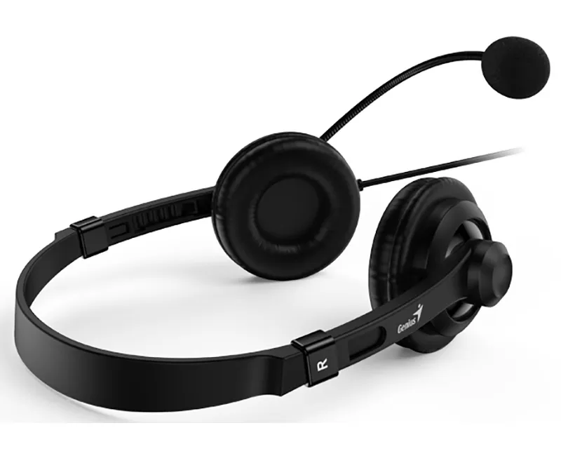 GENIUS HS-230U USB-C CRNE SLUŠALICE SA MIKROFONOM