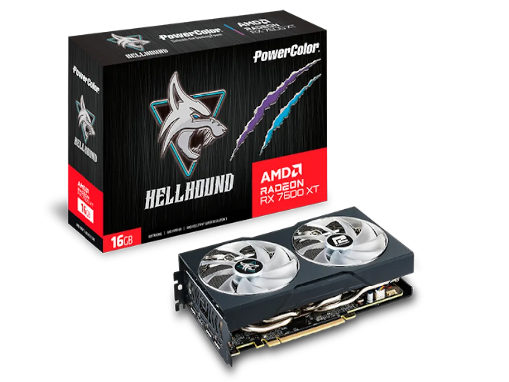 GRAFICKA KARTA POWER COLOR HELLHOOUND RX7600XT 16G-L/OC AMD/16GB/GDDR6/128BIT/CRNA