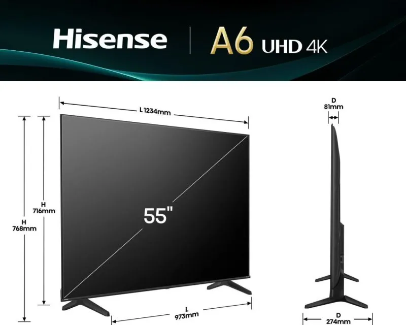 HISENSE 55 INČA 55A6Q 4K UHD LED SMART TV