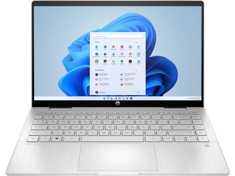 HP PAVILION X360 CONVERTIBLE 14-EK1008NM, INTEL CORE I5-1335U, 16GB RAM ONBOARD, 512 GB PCIE NVME M.