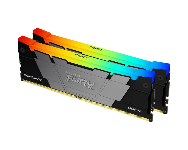 KINGSTON DIMM DDR4 64GB (2X32GB KIT) 3200MT/S KF432C16RB2AK2/64 FURY RENEGADE BLACK RGB XMP