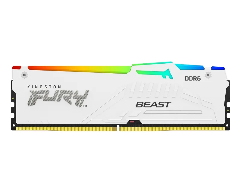 KINGSTON DIMM DDR5 64GB (2X32GB KIT) 5200MT/S KF552C40BWAK2-64 FURY BEAST RGB WHITE XMP