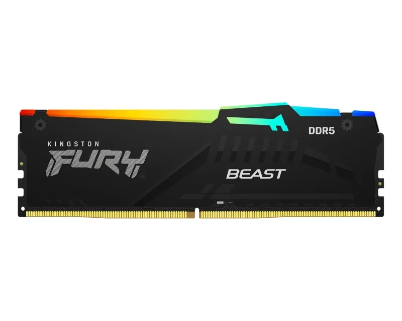 KINGSTON DIMM DDR5 64GB (2X32GB KIT) 5600MT/S KF556C40BWAK2-64 FURY BEAST RGB WHITE XMP