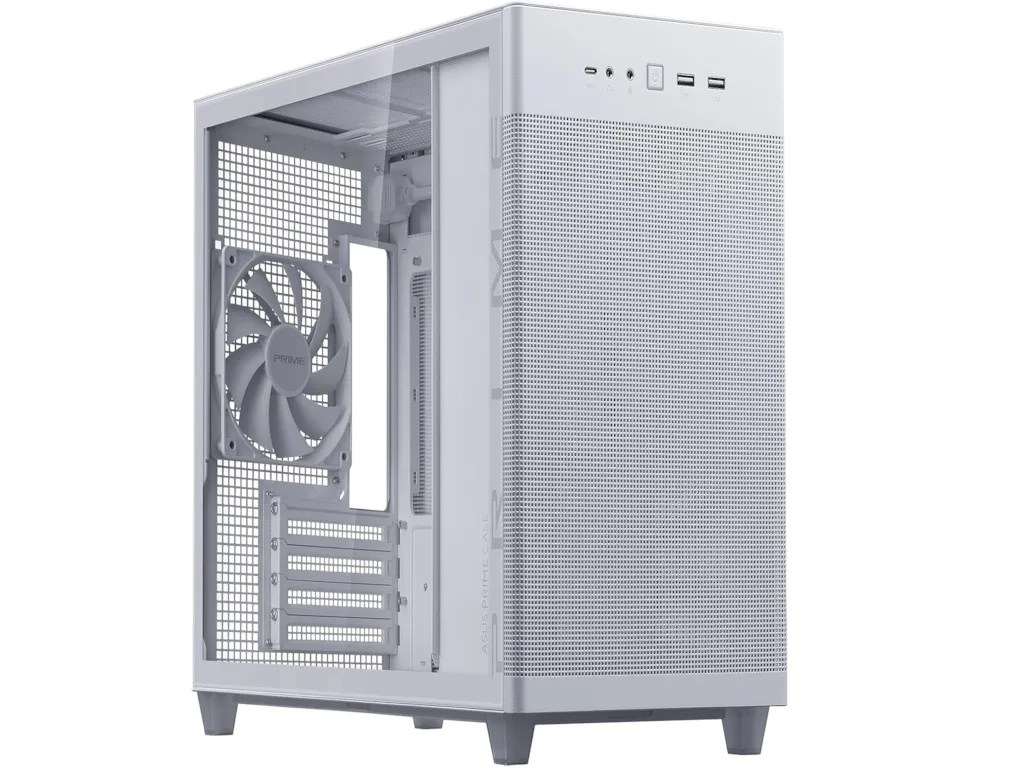 KUCIŠTE ASUS AP201 PRIME TEMPERED GLASS SMALL TOWER/MICRO ATX/MINI ITX/BEZ NAPAJANJA/BELA