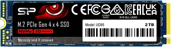 M.2 NVME 2TB, 2280, PCIE GEN 4X4, UD85, 3D NAND, READ UP TO 3,600 MB/S, WRITE UP TO 2,800 MB/S