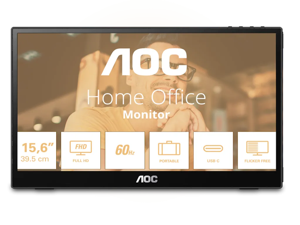 MONITOR AOC 16T3EA 15,6"/IPS/1920X1080/60HZ/4MS GTG/USB C/PRENOSNI/CRNA