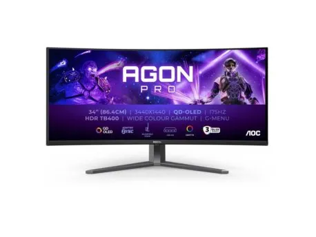 MONITOR AOC AG346UCD 34"/OLED, ZAKRIVLJEN/3440X1440/175/0,03 MS/HDMIX2,DP,USB/A SYNC/VESA/ZVUCNICI