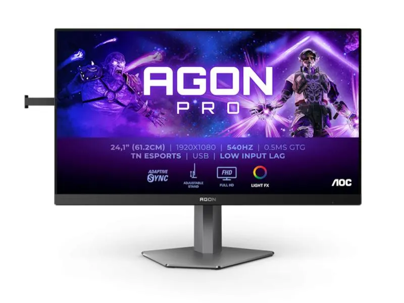 MONITOR AOC AGON PRO AG246FK 24.1"/TN/1920X1080/540HZ/0,5MS GTG/HDMI,DP,USB/ADAPTIVE SYNC/PIVOT/CRNA
