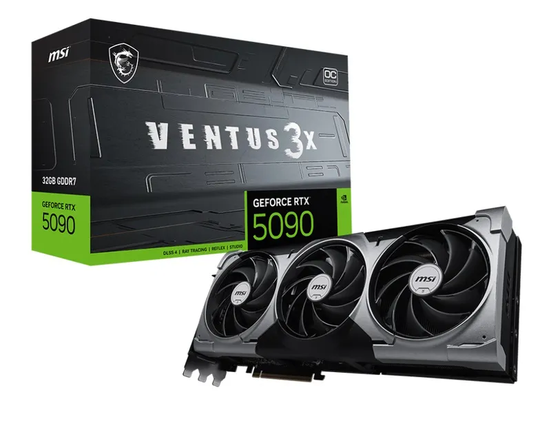 MSI NVIDIA GEFORCE RTX 5090 32G 512 BIT GEFORCE RTX 5090 32G VENTUS 3X OC GRAFIČKA KARTA