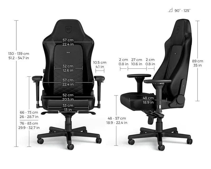 NOBLECHAIRS HERO GAMING STOLICA CRNA