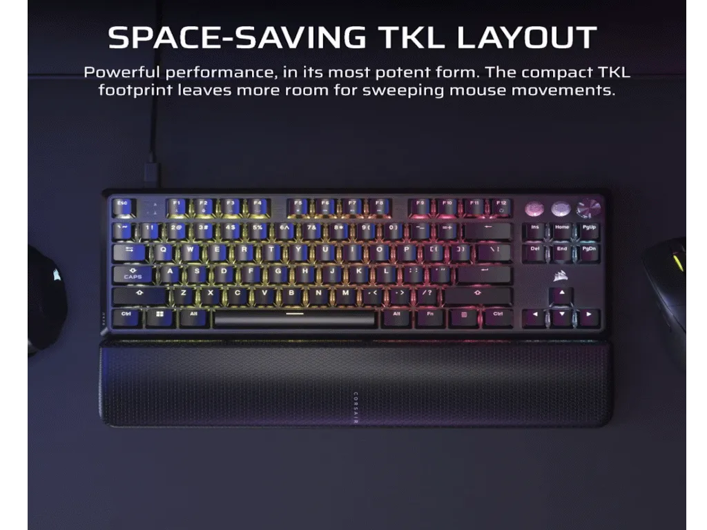 TASTATURA CORSAIR 570 PRO TKL ŽICNA/MEHANICKA/CH-911911G-NA/RGB LED/GAMING/CRNA