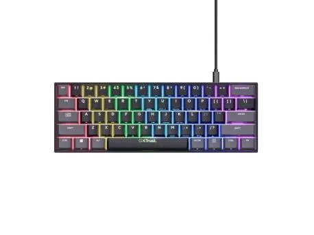 TASTATURA TRUST GXT867 ACIRA 60% MINI/GAMING/ US/CRNA