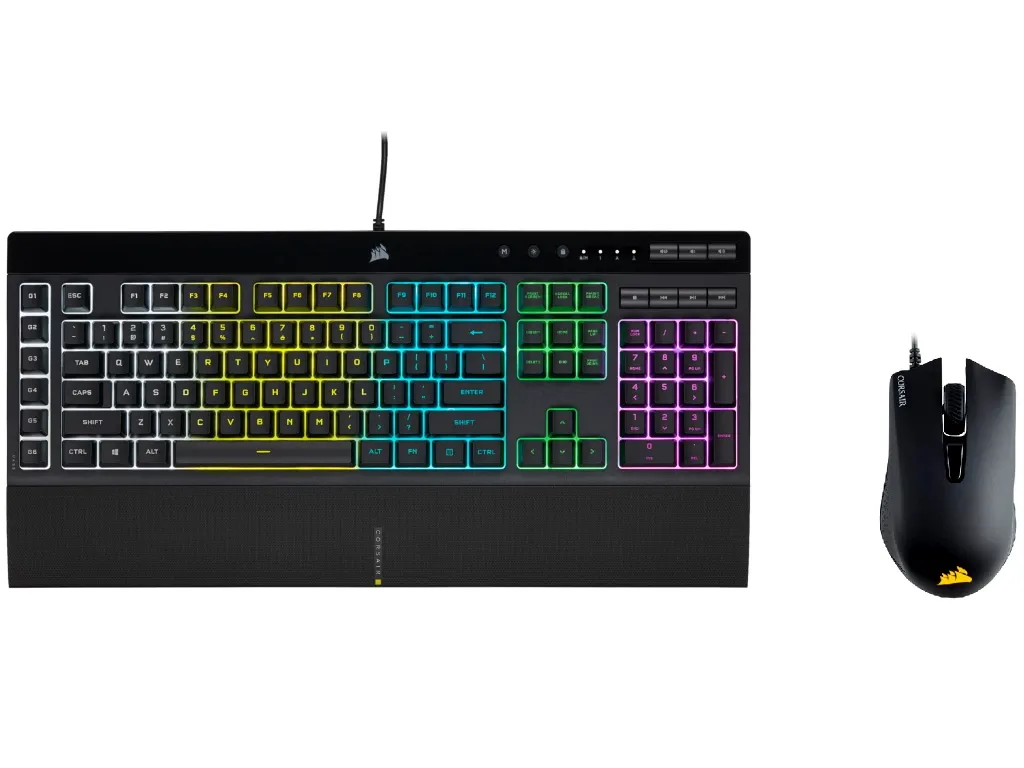 TASTATURA+MIŠ CORSAIR K55 RGB PRO+HARPOON RGB PRO ŽIČNI/CH-9226865-NA/GAMING/RGB/CRNA