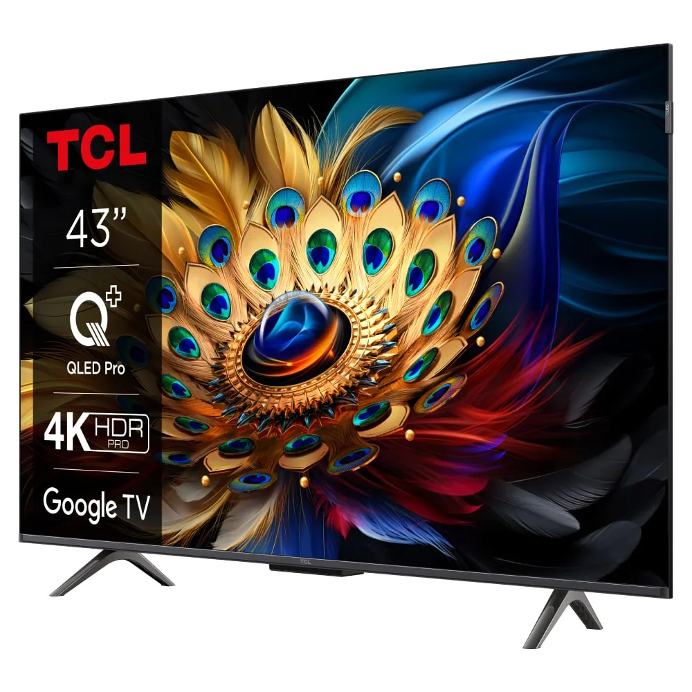 TELEVIZOR TCL 43C655/QLED/43"/4K HDR PRO/GOOGLE TV/CRNA