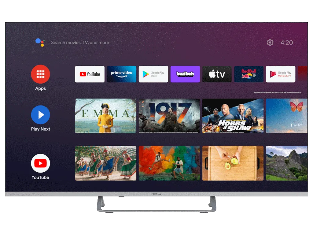 TELEVIZOR TESLA 50E635SUS/LED/50"/UHD/SMART/ANDROID/SIVA/FRAMELESS