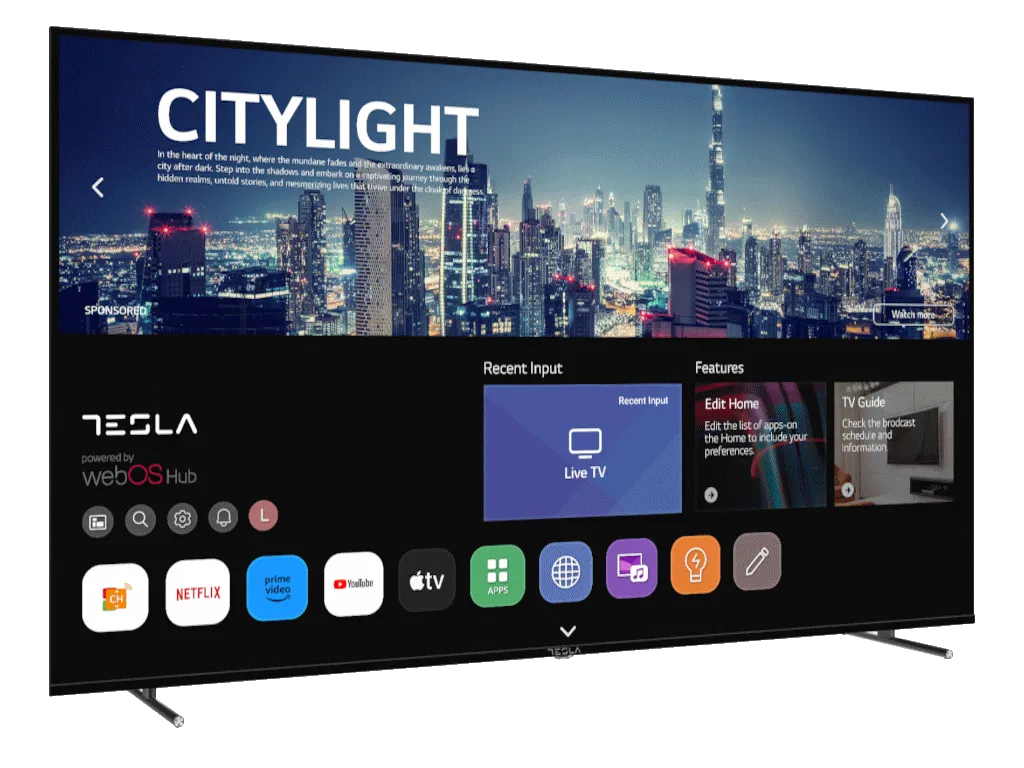 TELEVIZOR TESLA 75E645BUW/LED/75"/UHD/WEBOS/CRNA/FRAMELESS
