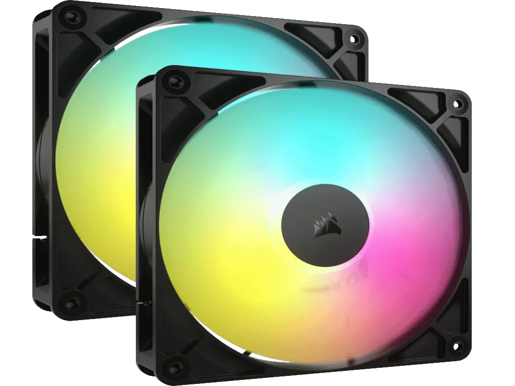 VENTILATOR CORSAIR RS140 ARGB/140MM/DUAL PACK/CRNA