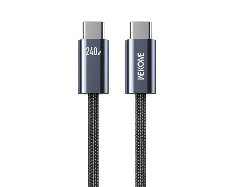 WEKOME WDC-23 KABL 3.1 USB TIP C M/M 1M ZA SUPER BRZO PUNJENJE 240W/480MBPS, CRNI