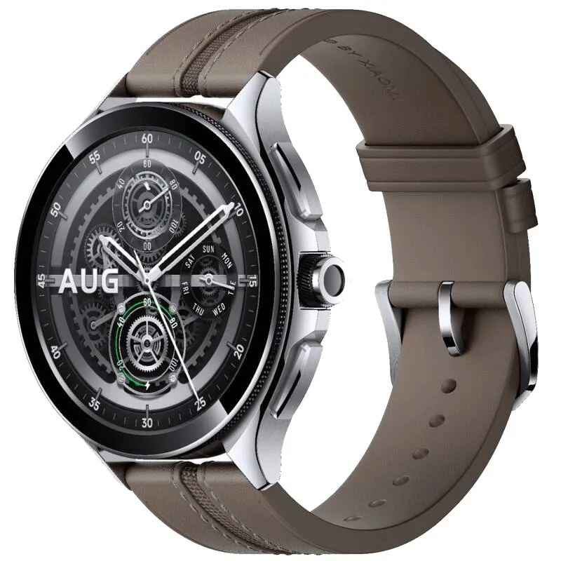 XIAOMI MI WATCH 2 PRO-BLUETOOTH SILVER CASE WITH BROWN LEATHER STRAP