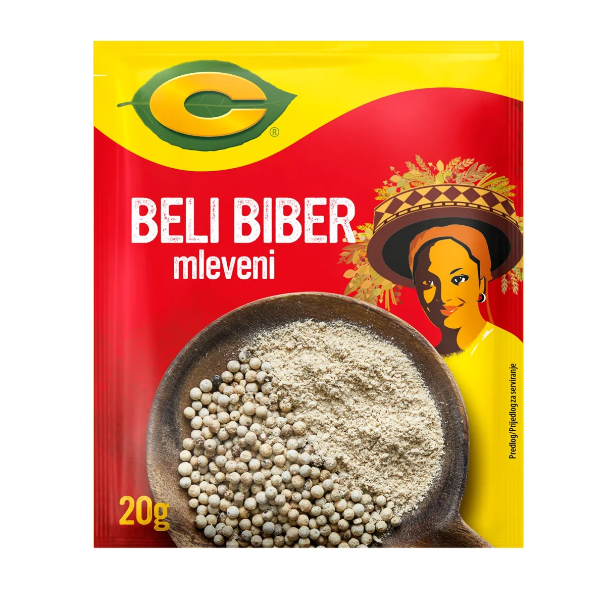 Biber beli mleveni C 20g