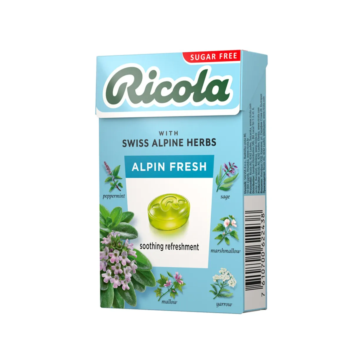 Bombone bez secera Ricola Alpin 40g