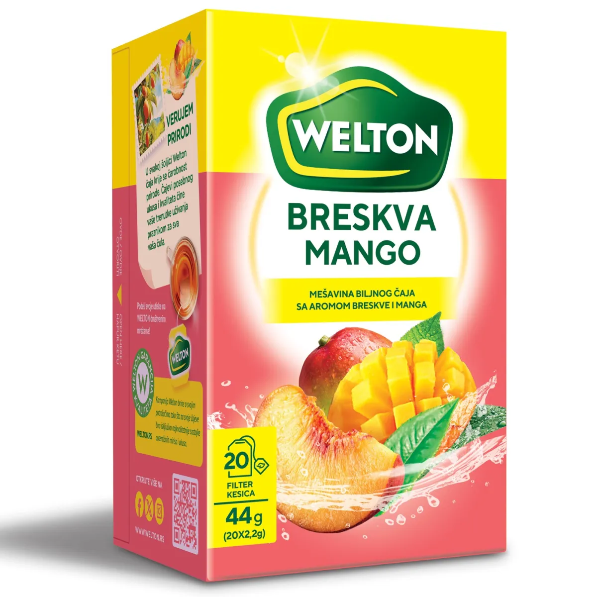 Caj mango breskva Welton 44g