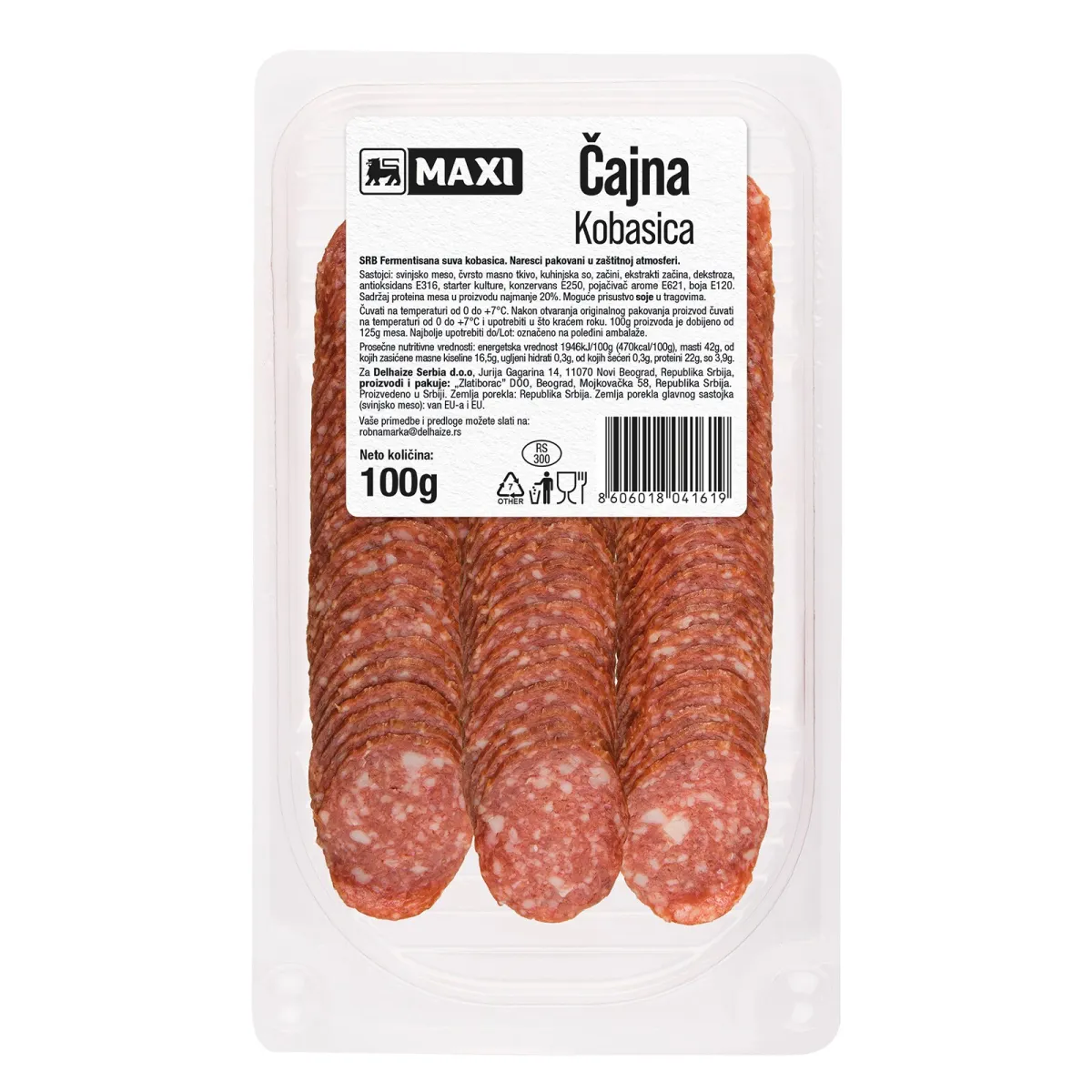 Cajna kobasica u zast.atm.Maxi 100g