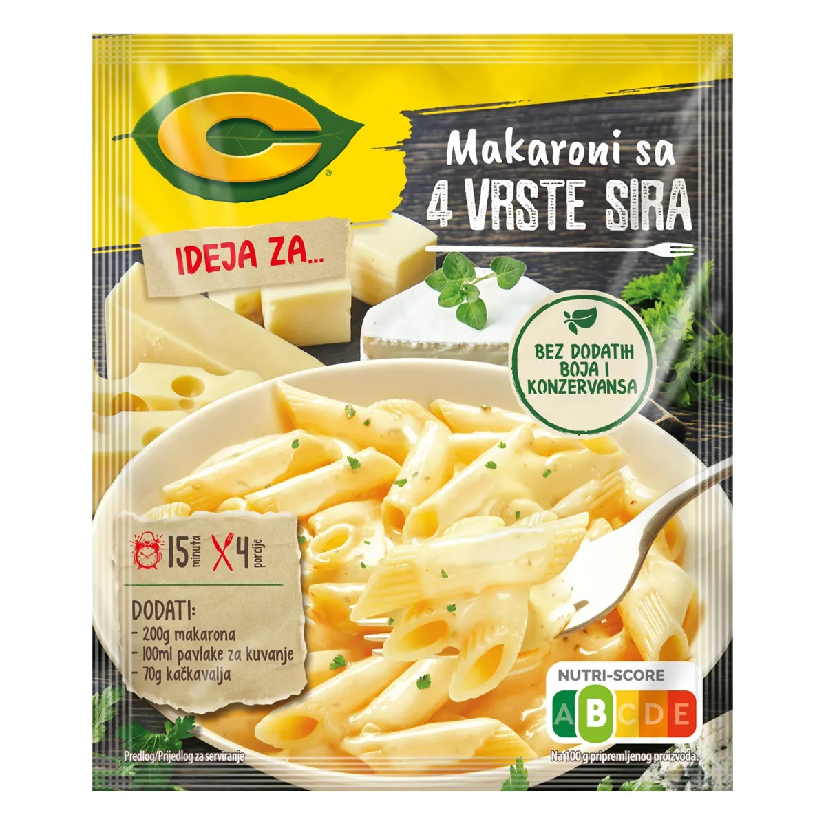 Dodatak Makaroni 4 sira C 30g