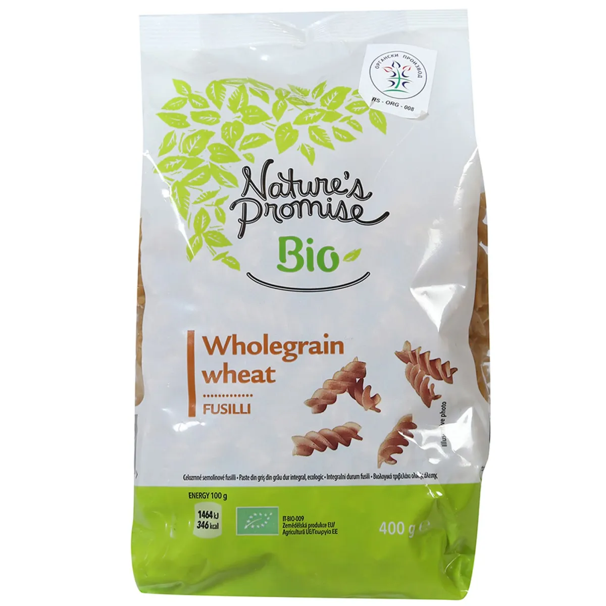 Fusili integralni NP BIO 400g