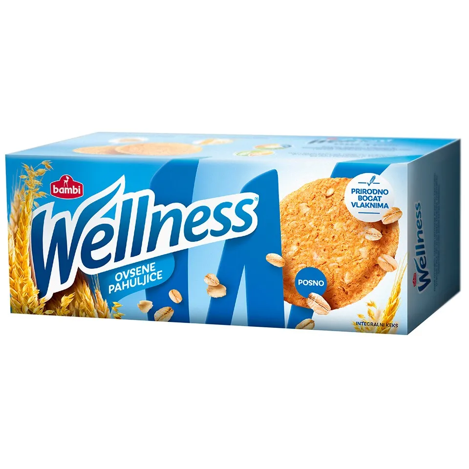 Integralni keks/ovsene pah.Wellness 210g