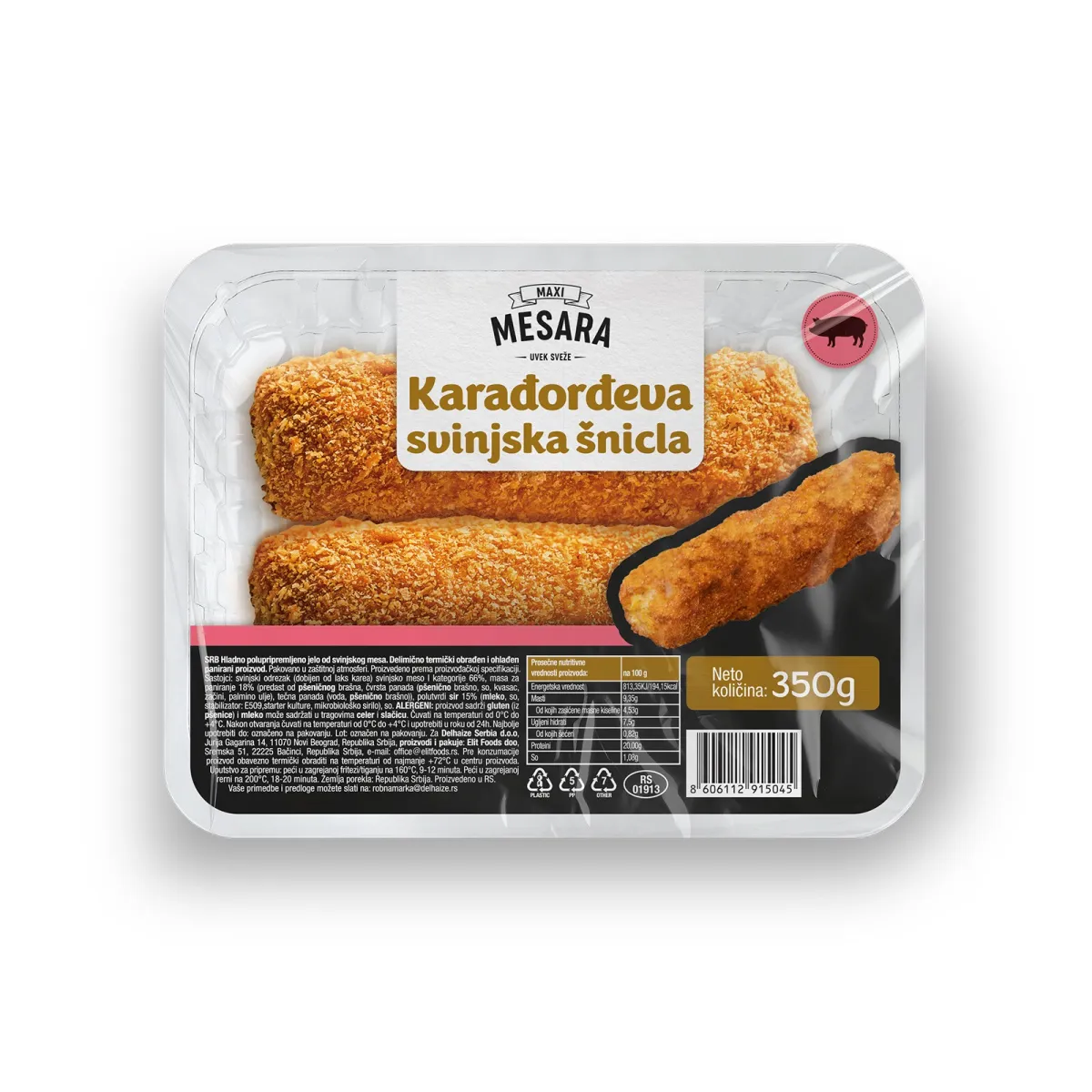 Karadjordjeva snicla Maxi 350g MAP