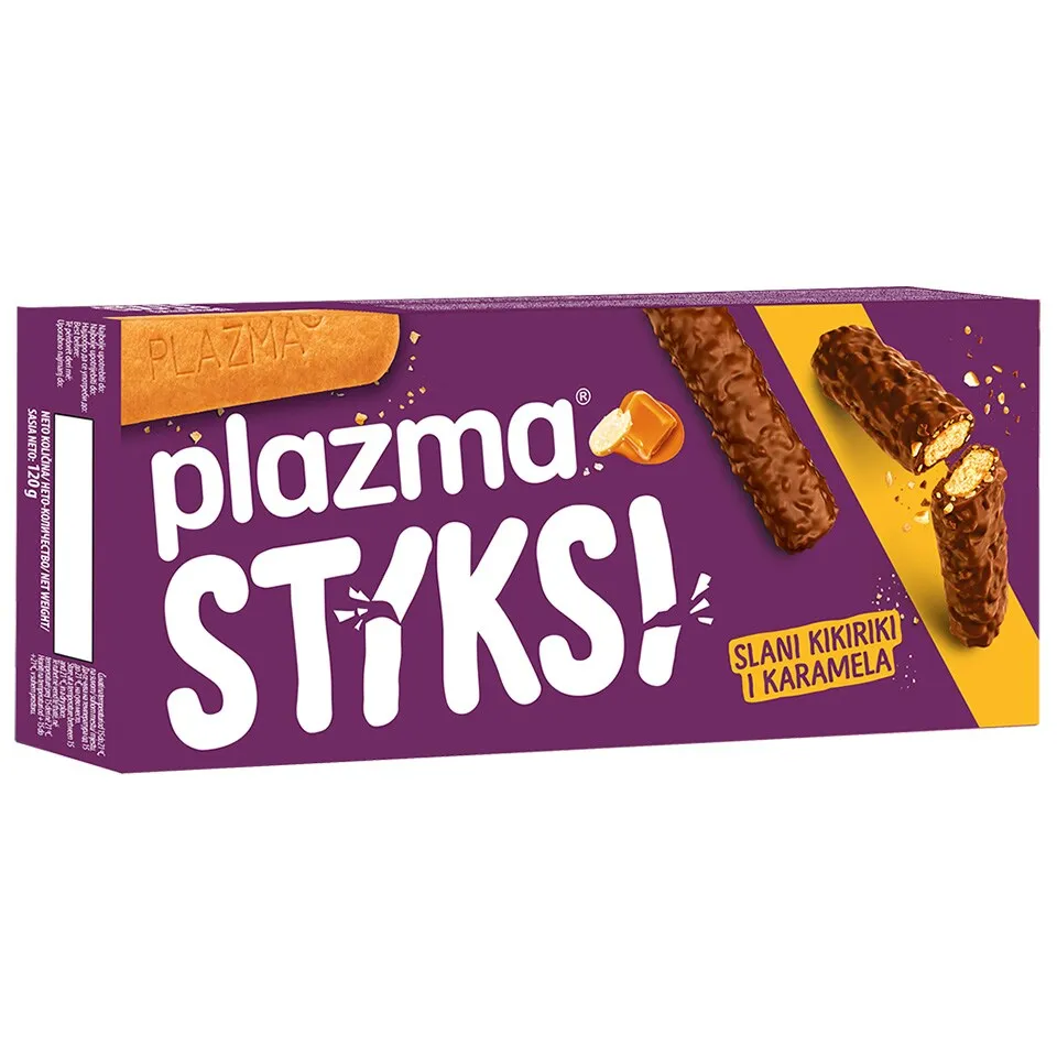 Keks Plazma Stiksi karamel-kikiri.120g